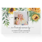 Sunflower Photo Sympathy Funeral Watercolor