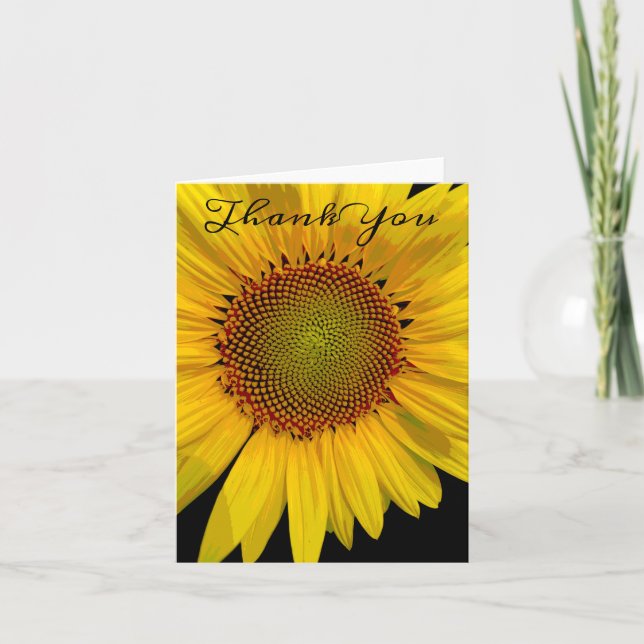 SUNFLOWER PHOTO THANK YOU CARD (Front)