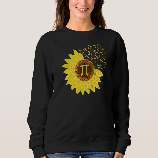 Sunflower Pi Day 3 14 March 14th Math Teacher Vint Sweatshirt (Front)