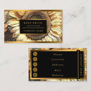 Sunflower Picture Modern Art Collection Business Card