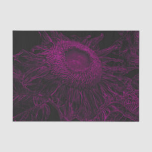 Sunflower Pink Black Floral Art Decoupage Tissue Paper