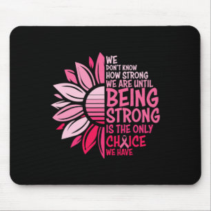 Sunflower Pink Breast Cancer Awareness Women Warri Mouse Pad