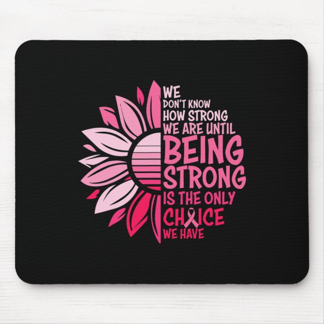Sunflower Pink Breast Cancer Awareness Women Warri Mouse Pad (Front)