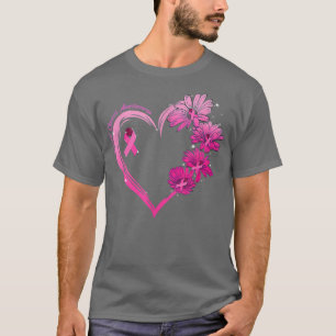 Sunflower Pink Breast Cancer Awareness Women Warri T-Shirt