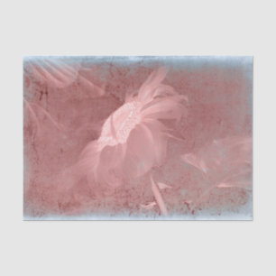 Sunflower Pink Grey Vintage Antique Old Texture Tissue Paper