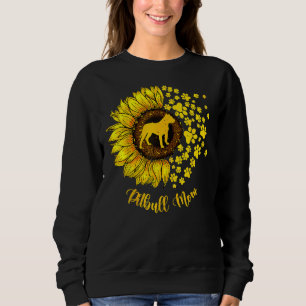 Sunflower Pitbull Mum Dog Lover  Sweatshirt