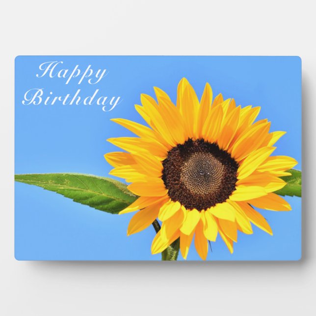 Sunflower Plaque Birthday Gift (Front)