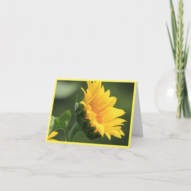 Sunflower Portrait Note Card (Front)