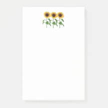 Sunflower post-it pad