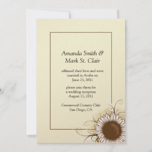 Sunflower Post Wedding Invitations