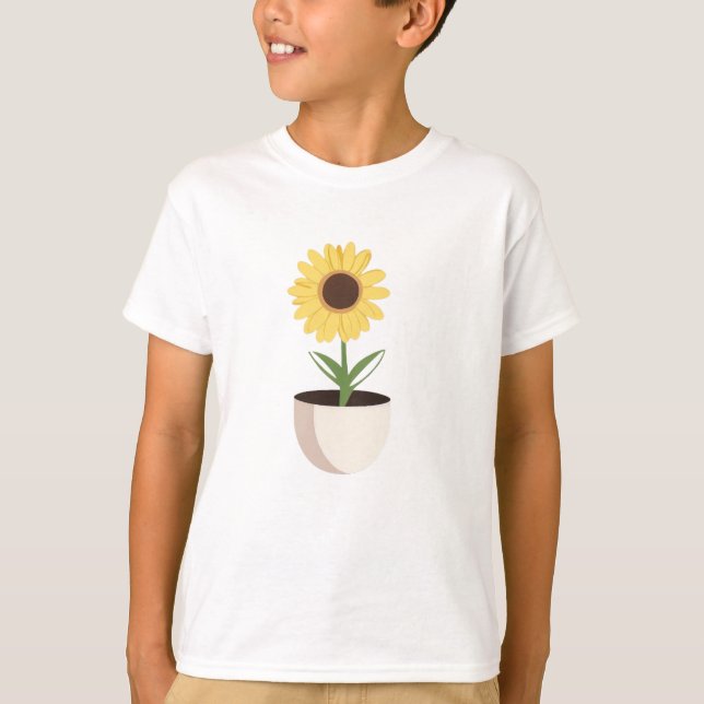 Sunflower pot T-Shirt (Front)