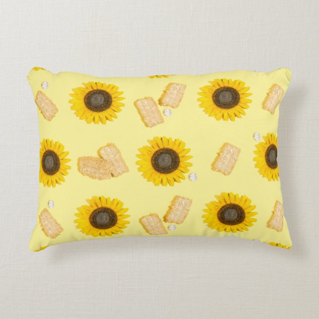 sunflower power decorative cushion (Front)