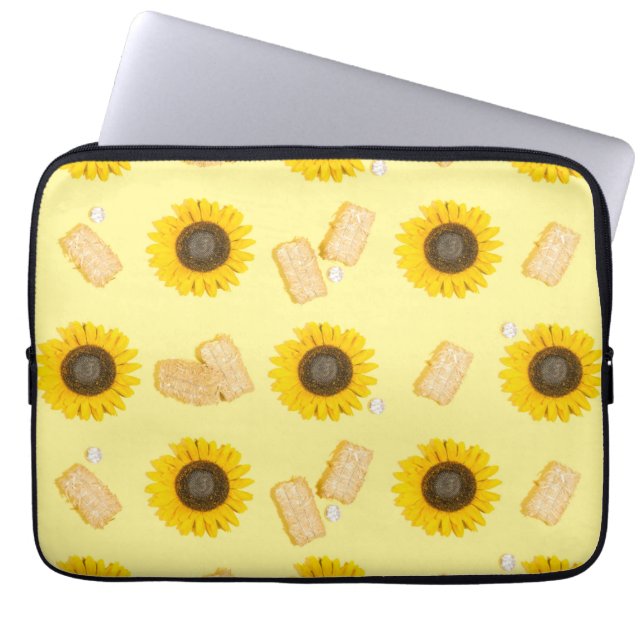 sunflower power laptop sleeve (Front)