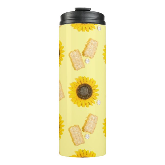 sunflower power thermal tumbler (Front)