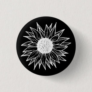 Sunflower Pretty flower multi-coloured wildflower 3 Cm Round Badge