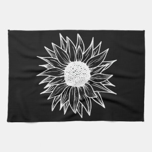 Sunflower Pretty flower multi-coloured wildflower Tea Towel