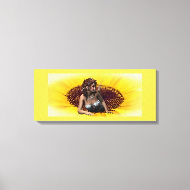 Sunflower Princess Canvas Print (Front)