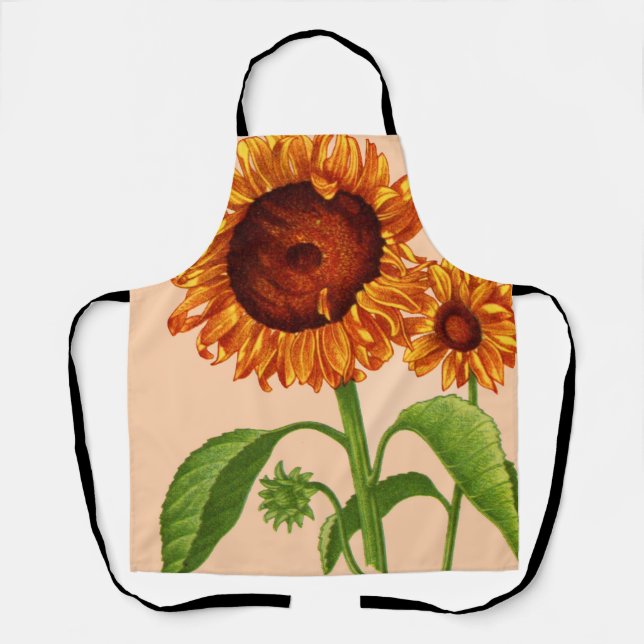 sunflower print apron (Front)