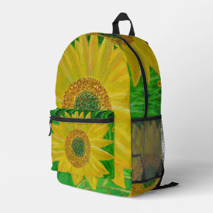 Sunflower printed backpack