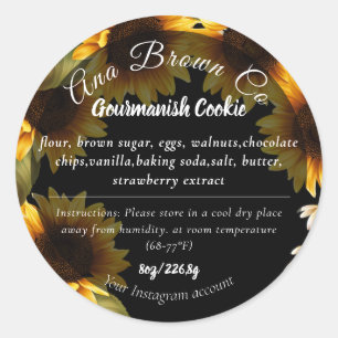 Sunflower Product Label