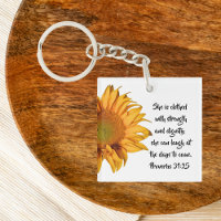 Sunflower Proverbs 31:25 Bible Verse Christian