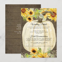 Sunflower Pumpkin Floral Fall Wedding Details