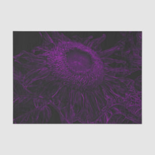Sunflower Purple Black Floral Art Decoupage Tissue Paper