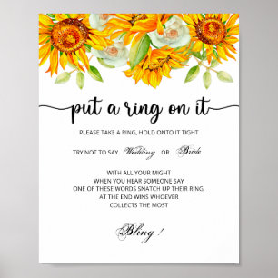 Sunflower put a ring on it game  poster
