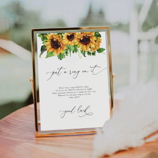 Sunflower Put A Ring On It Sign