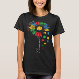 Sunflower Puzzle Autism Child Awareness Choose Kin T-Shirt