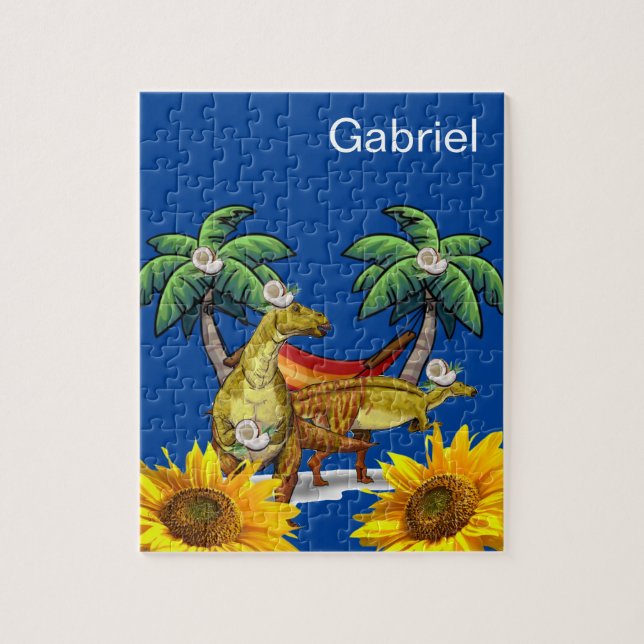 Sunflower Puzzles Floral Dinosaur (Vertical)