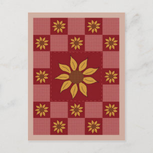 Sunflower Quilt Postcard