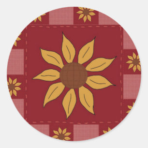 Sunflower Quilt Stickers