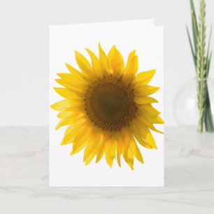 Sunflower quote "flowers are happiness" card