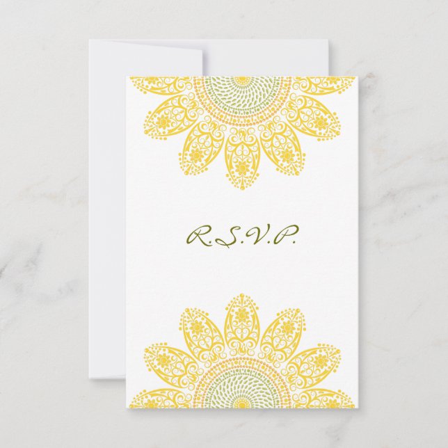 Sunflower R.S.V.P. RSVP Card (Front)