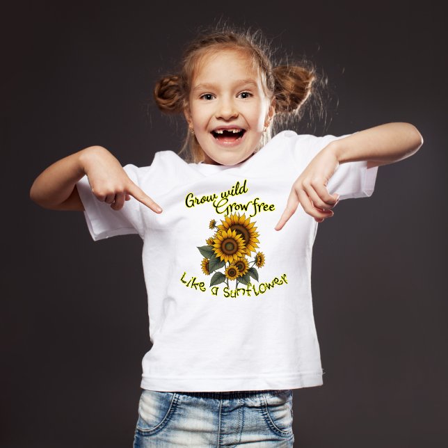 Sunflower Radiance Kids' Inspirational Tee (Creator Uploaded)