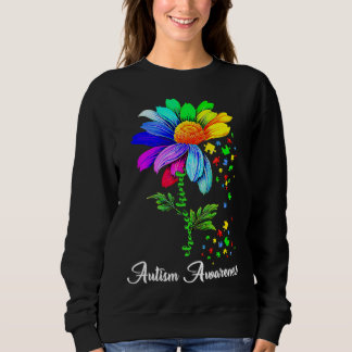 Sunflower Rainbow Choose Kind Autism Awareness Puz Sweatshirt