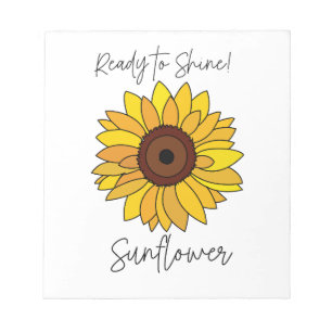 Sunflower Ready To Shine Sunflower Notepad