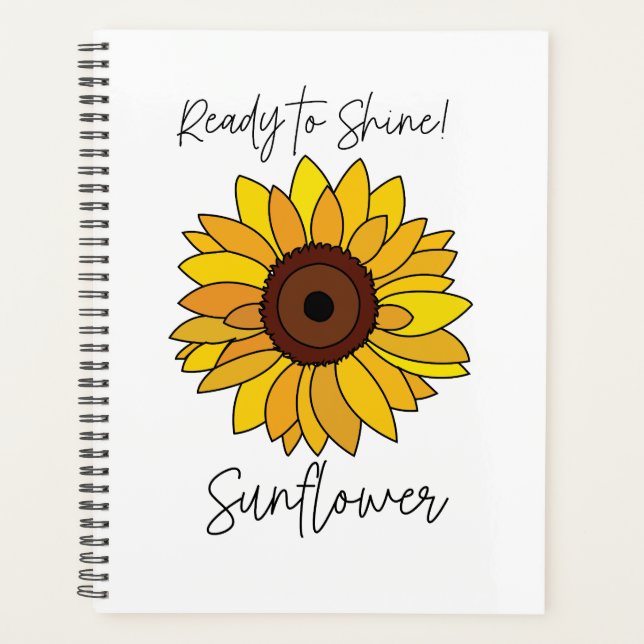 Sunflower Ready To Shine Sunflower Planner (Front)