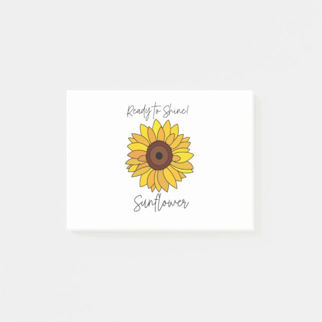 Sunflower Ready To Shine Sunflower Post-it Notes (Front)