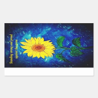 Sunflower Rectangular Sticker
