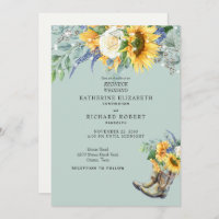 Sunflower Redneck Wedding Cowboy Boots Lights