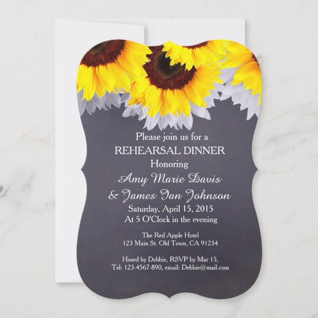 Sunflower rehearsal dinner invite sunflwr2 (Front)