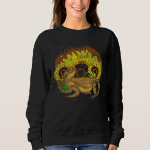 Sunflower Reptile Keeper Animal Lizard Pet Bearded Sweatshirt