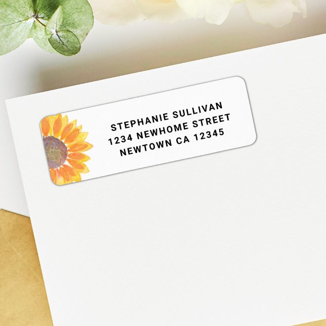  Sunflower Return Address Label (Creator Uploaded)