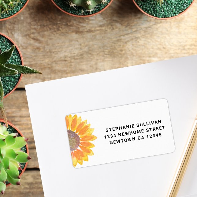  Sunflower Return Address Label (Creator Uploaded)