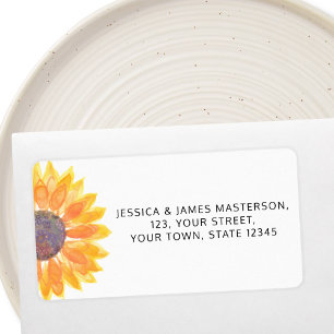 Sunflower Return Address  Label