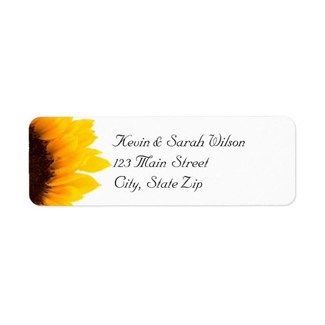 Sunflower Return Address Labels (Front)