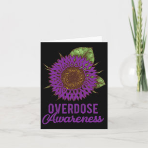 Sunflower Ribbon Overdose Awareness Supporter  Card