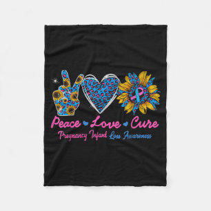 Sunflower Ribbon Pregnancy Infant Loss Awareness C Fleece Blanket